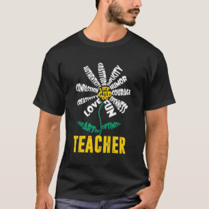 Teacher Daisy Flower Towering Daisy The Art Of Opt T-Shirt