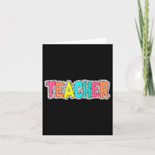 Teacher Dalmatian Dots Inspirational Back To Schoo Card