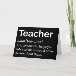 Teacher Definition Card