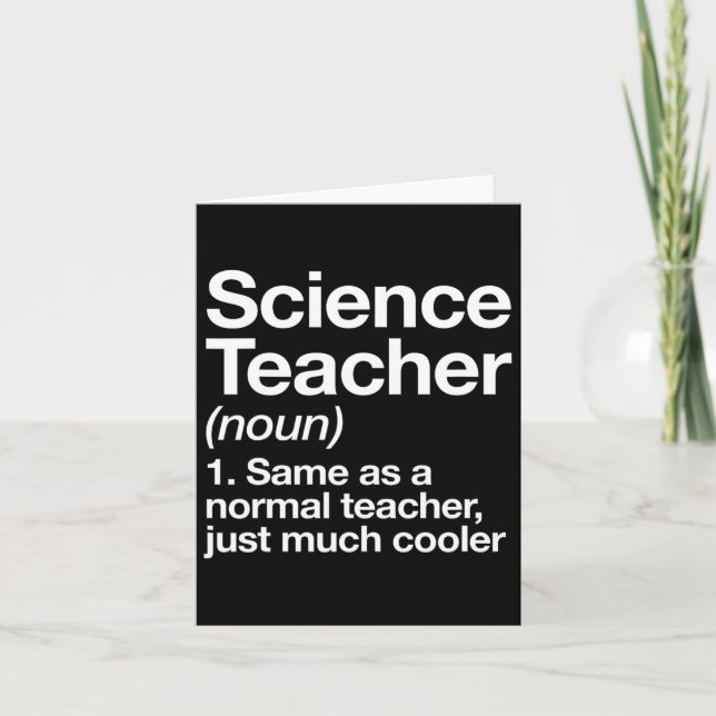 Teacher Definition Fun Back To School First Day  Card (Front)
