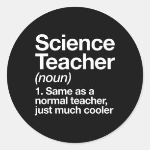 Teacher Definition Fun Back To School First Day Classic Round Sticker