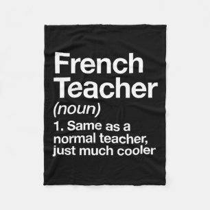 Teacher Definition Fun Back To School First Day Fleece Blanket