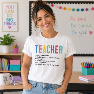 Teacher Definition Funny Multitasking Rockstar T-Shirt