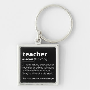 Teacher Definition - Funny Teaching School Teacher Key Ring