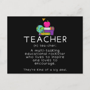 Teacher Definition - Funny Teaching School Teacher Postcard