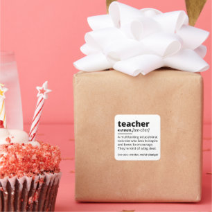 teacher definition, teacher definition funny square sticker