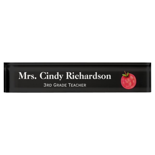 Teacher Desk Name Plate (Front)