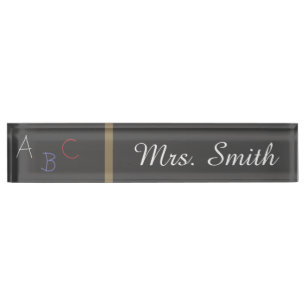 Teacher Desk Nameplate chalkboard Personalise Name