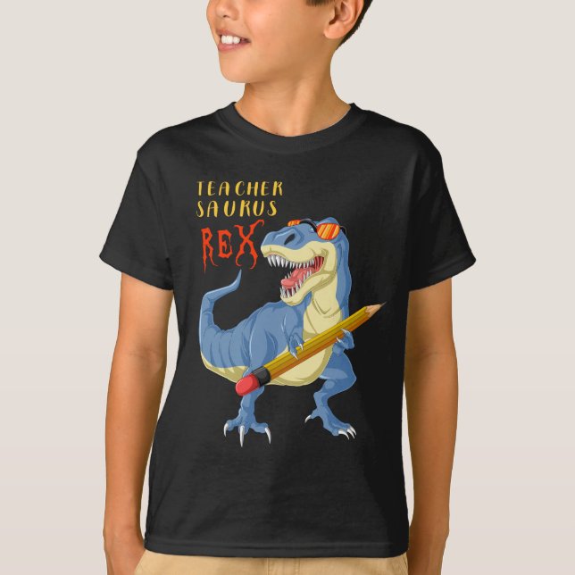 teacher dinosaur trex T-Shirt (Front)