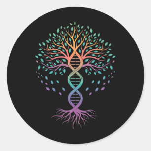 Teacher Dna Tree Of Life, Biology Teacher, Science Classic Round Sticker