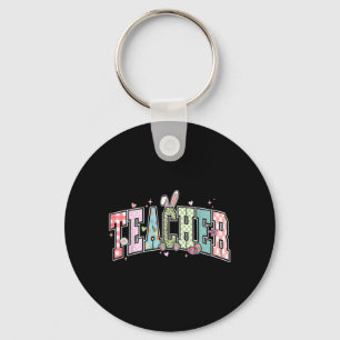 Teacher Easter Day Funny Teacher Rabbit Key Ring