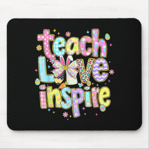 Teacher easter day teach love inspire bunny spring mouse mat