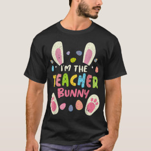 Teacher Easter Matching Family Party Bunny Face Co T-Shirt