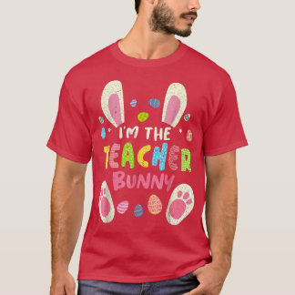Teacher Easter Matching Family Party Bunny Face Co T-Shirt