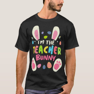Teacher Easter Matching school Party Bunny Face Co T-Shirt