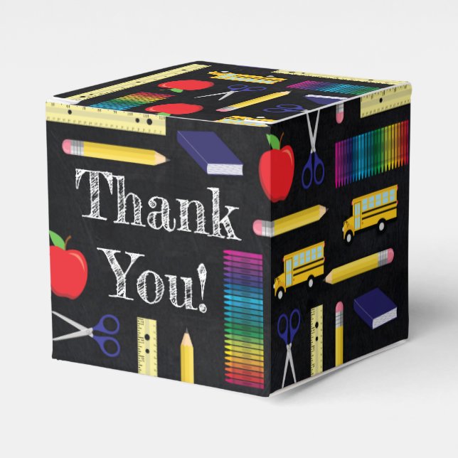 Teacher Education Chalkboard Graduation Classic Favour Box (Front Side)