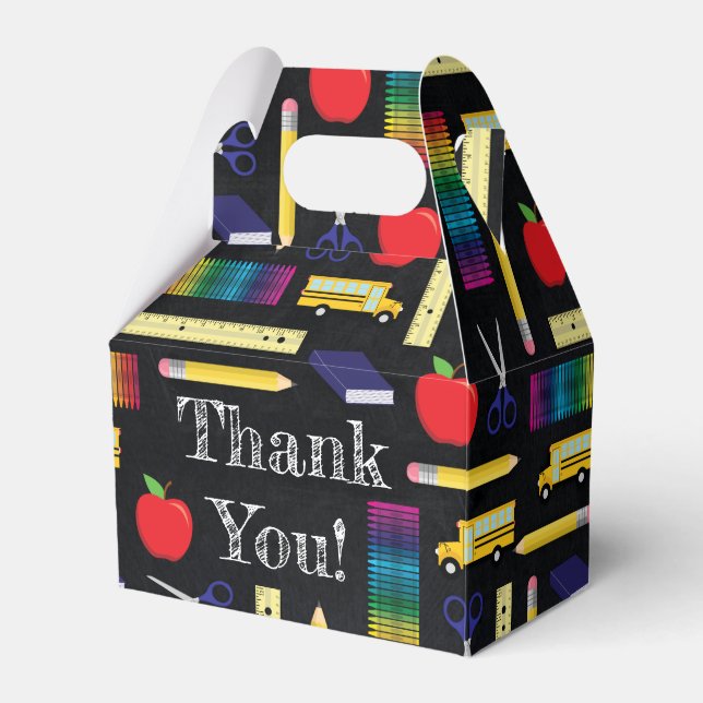 Teacher Education Chalkboard Graduation Gable Favour Box (Front Side)