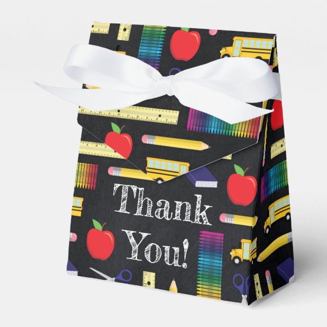 Teacher Education Chalkboard Graduation Tent Favour Box (Front Side)