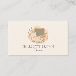 Teacher Education Classroom Learning School Business Card