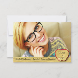 Teacher Education Degree Graduation Photo Announcement