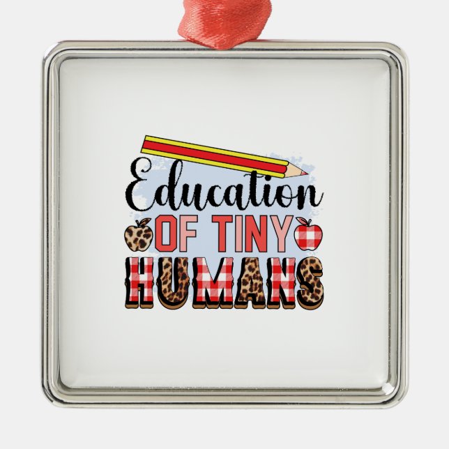 Teacher Education Of Tiny Humans Metal Tree Decoration (Front)