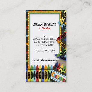 Teacher Elementary School Business Card