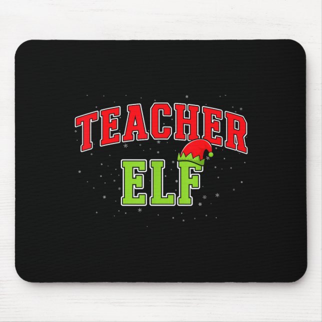 Teacher Elf Christmas Family Matching Group Xmas T Mouse Mat (Front)