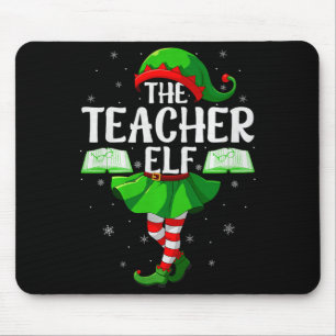 Teacher Elf Christmas Girls Women Elf Squad Xmas F Mouse Mat