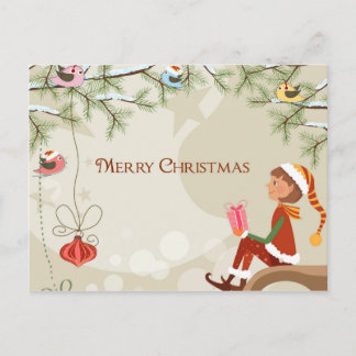 Teacher Elf - Christmas Postcard