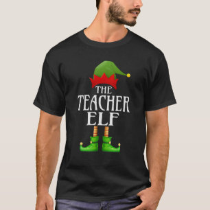 Teacher Elf Xmas Funny Family Matching Group Chris T-Shirt