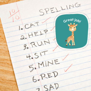 Teacher Encouragement Incentive Animal Stickers