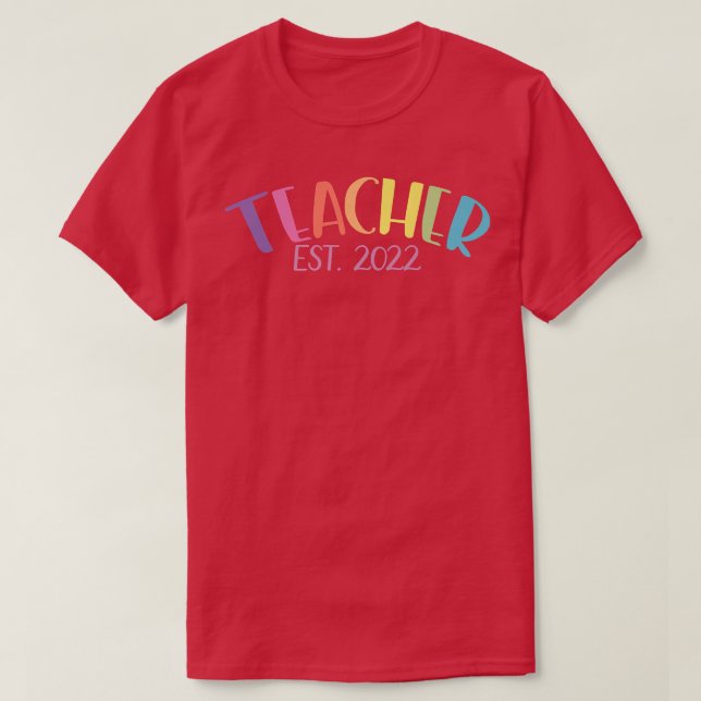 Teacher Est T-Shirt (Design Front)