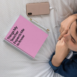 Teacher Expects Funny Notebook