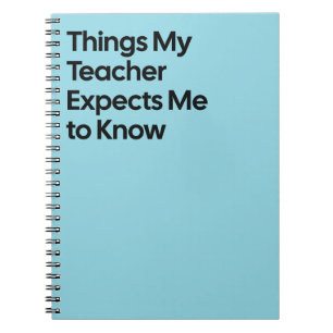 Teacher Expects Funny Notebook