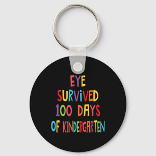 Teacher Eye Survived 100 Days Of Kindergarten Kids Key Ring