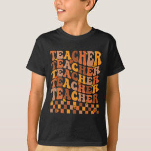 Teacher Fall Autumn Vibes Back To School Maple Lea T-Shirt