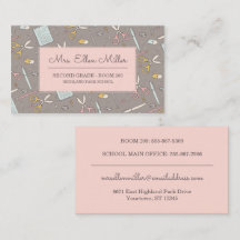 Teacher | Feminine Sketch Pink/Taupe School