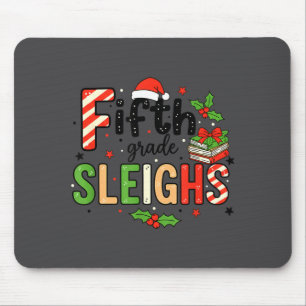 Teacher Fifth Grade Sleighs Funny Christmas Teache Mouse Mat