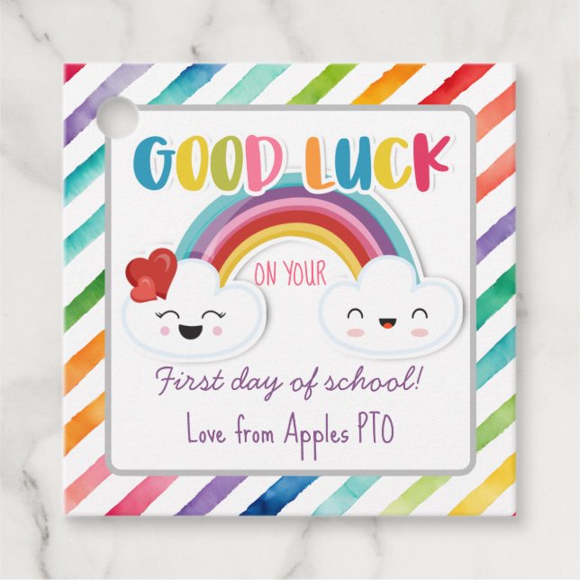 Teacher first day of school appreciation tag (Front)