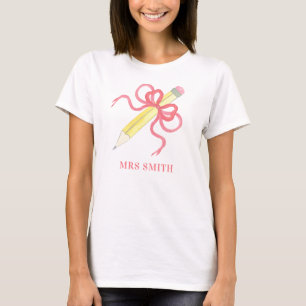 Teacher   First Day of School Coquette Pencil T-Shirt