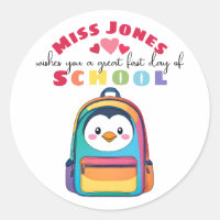 teacher first day of term class welcome penguin