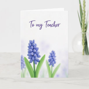 Teacher Floral Tribute Card