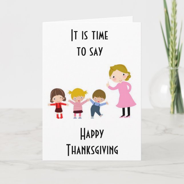***TEACHER** FOR  "YOU" AT THANKSGIVING CARD (Front)