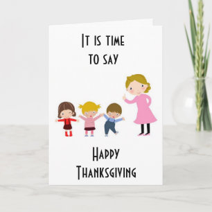 ***TEACHER** FOR  "YOU" AT THANKSGIVING CARD