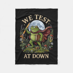 Teacher frog test at dawn test day coordinator fleece blanket