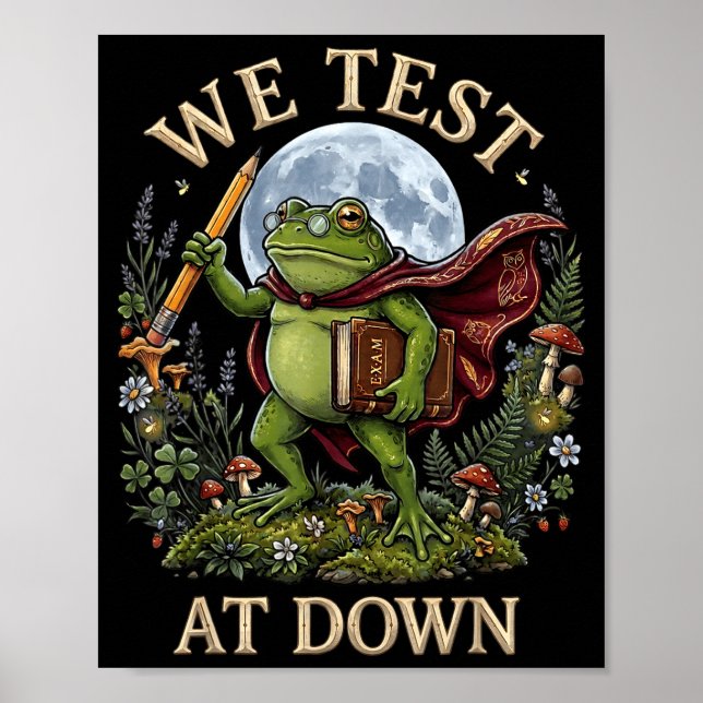 Teacher frog test at dawn test day coordinator poster (Front)