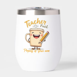Teacher Fuel Funny Coffee Cup Design
