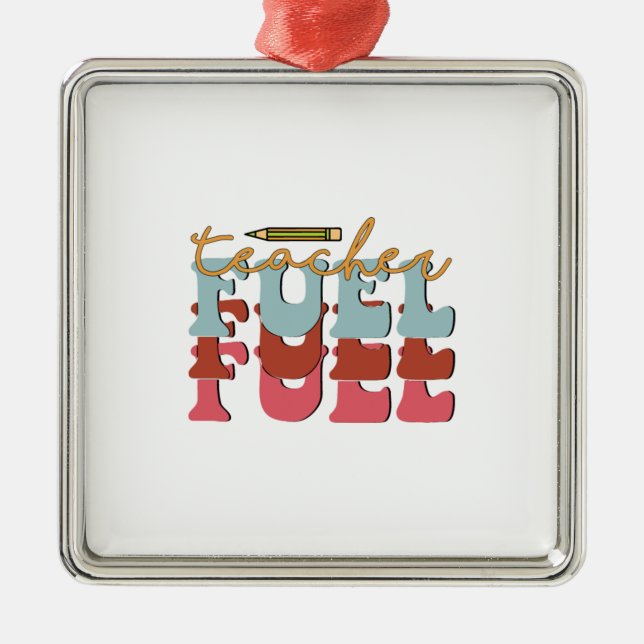 Teacher Fuel Metal Tree Decoration (Front)