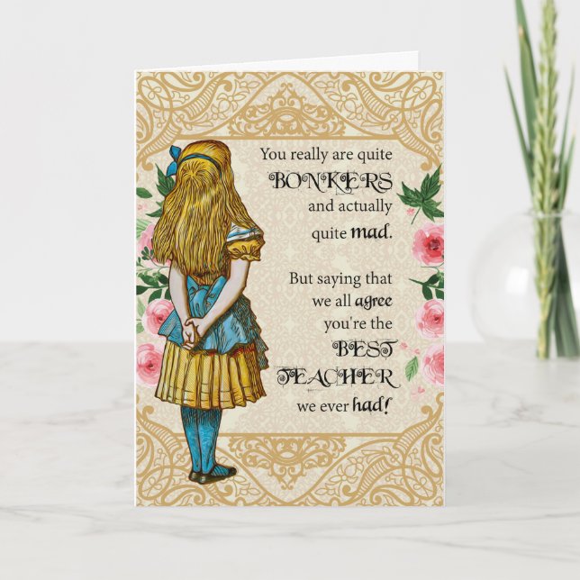 Teacher Fun Humor Thank you card (Front)