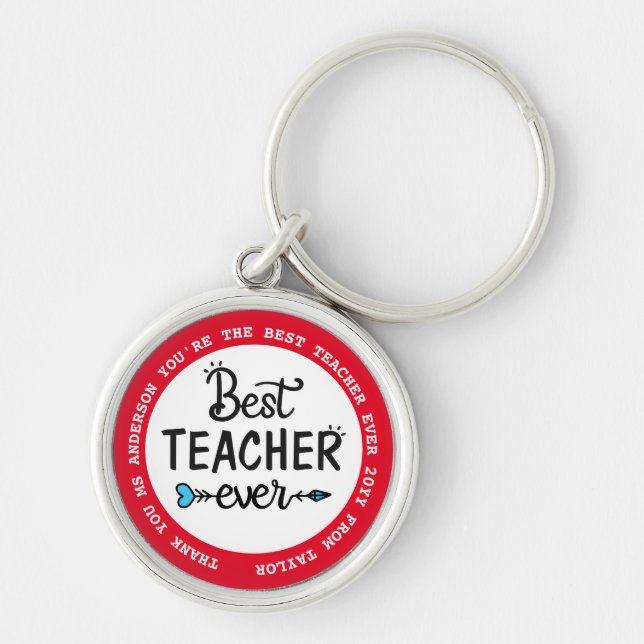 TEACHER - Funny Quotes - Add Name to personalize Key Ring (Front)